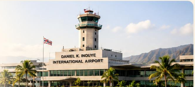 Daniel K. Inouye International Airport terminal and control tower