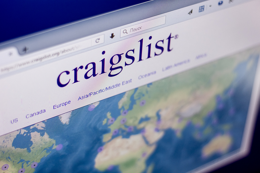 Craigslist website logo and interface