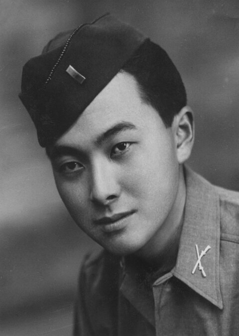 Young military portrait in uniform