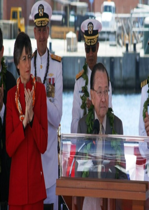 Senator Inouye in political setting
